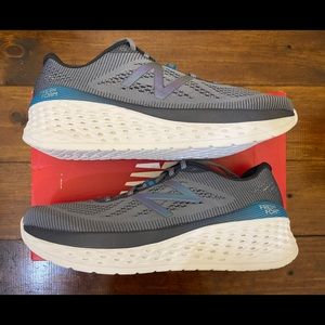 New Balance Fresh Foam More Running Shoe Gunmetal/Lead/Deep Ozone Blue Men's 12